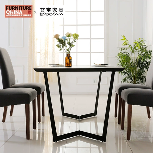 艾宝 Северная скальная доска железные столы Комбинация Современная минималистская мраморный стол.