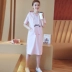 Phụ nữ mang thai áo len nữ 2019 đầm mới cho bà bầu mùa xuân và áo khoác mùa thu dài Hàn Quốc giản dị đầm dài tay - Áo thai sản dam bau dep Áo thai sản
