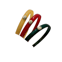 Simple jelly color hairband for women high-end face wash headband gold label acrylic hairpin headband toothed anti-slip hair bundle
