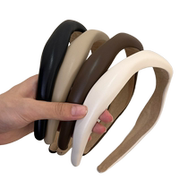 Breeze tomorrow simple and versatile leather headband irregular wavy headband high-end hairpins for women