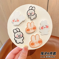 Кролик, брошь, 6 шт