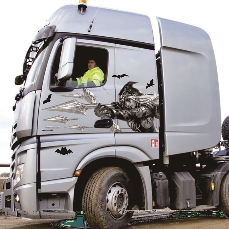 Truck big truck car stickers personality creative door stickers ice shooter king hero league custom car stickers