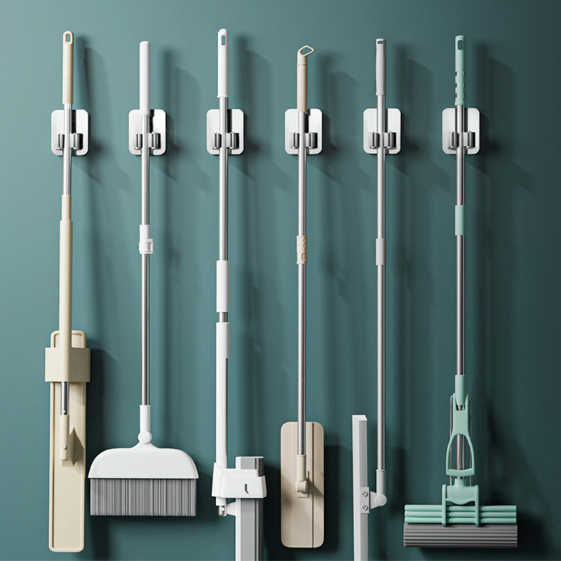 Makeup Room Supplies Large Total Shelve Bathroom Toilet Containing Mop Bucket Hanging Home Theorizer Free of perforated wall-mounted