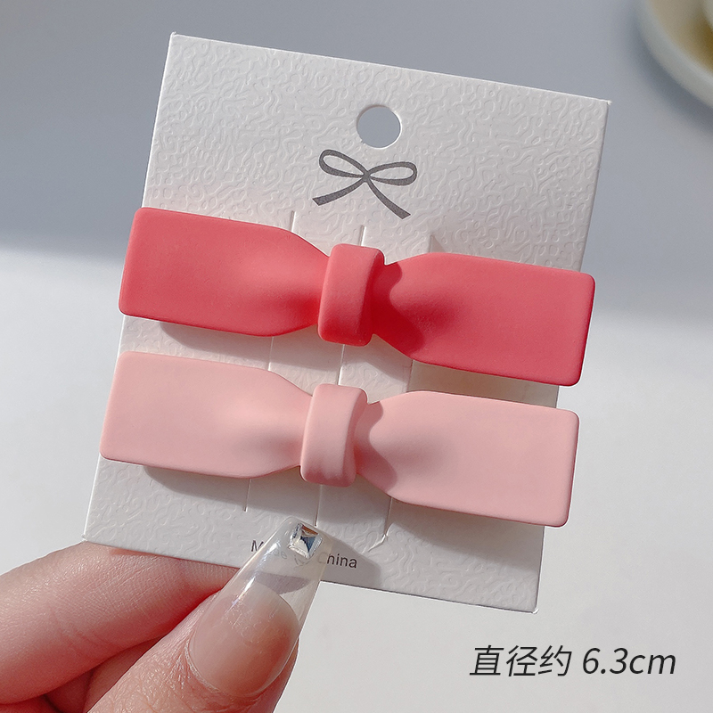 images 3:Pink hairpin 2023 new little hair card side Liu Hai clip cute side love duck mouth clip headdress