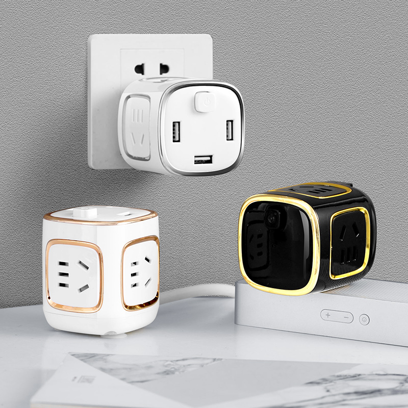 Magic Square conversion socket One-turn multifunction with switch socket row-plug wireless converter with USB wiring plug-board