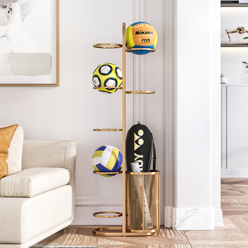 Basketball rack home ball rack kindergarten football table tennis badminton racket sports fitness supplies storage rack