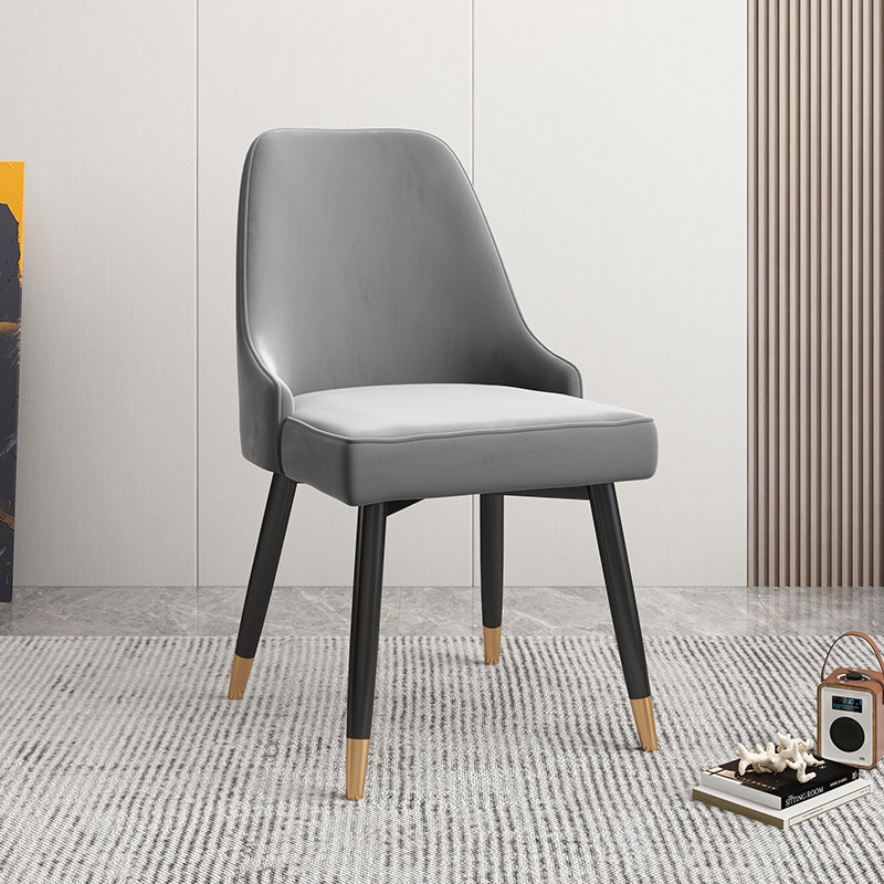 Nordic dining chair home dining room chair backrest modern desk chair net red light luxury simple wrought iron leisure chair