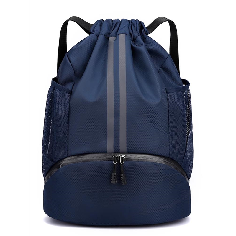 Swimming Backpack Mesh Draw String Backpack with Wet Bag Be AC
