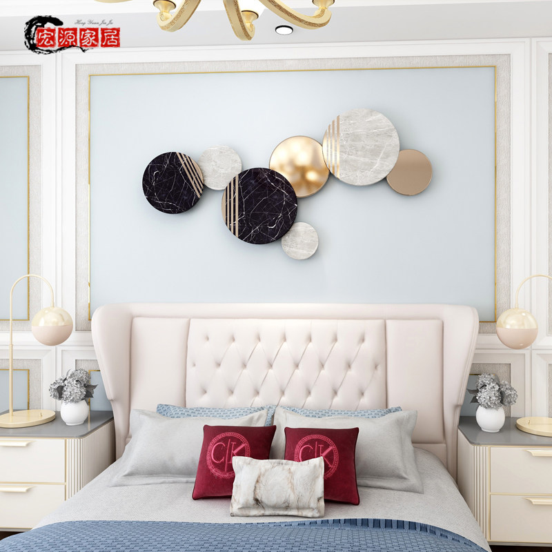 Modern light luxury living room sofa background wall decoration decoration bedroom dining room wall decoration model room hotel wall hanging