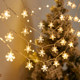 크리스마스 장식 LED 별 조명 작은 등불 깜박이는 조명 문자열 조명 별이 빛나는 눈송이 문자열 조명 장면 레이아웃 분위기