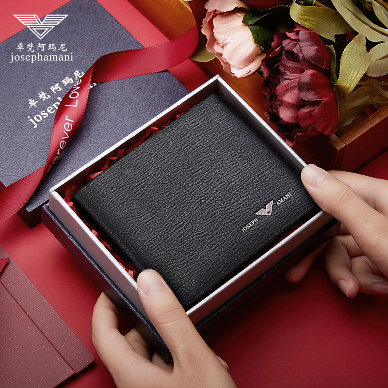  Yamani Wallet Man Genuine Leather 2021 New Light Extravagant Short man leather wallet calf leather money clip youth tide