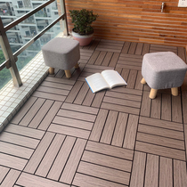 Internet celebrity balcony plastic wood flooring outdoor terrace courtyard sunroom diy assembled ecological anticorrosive wood waterproof flooring