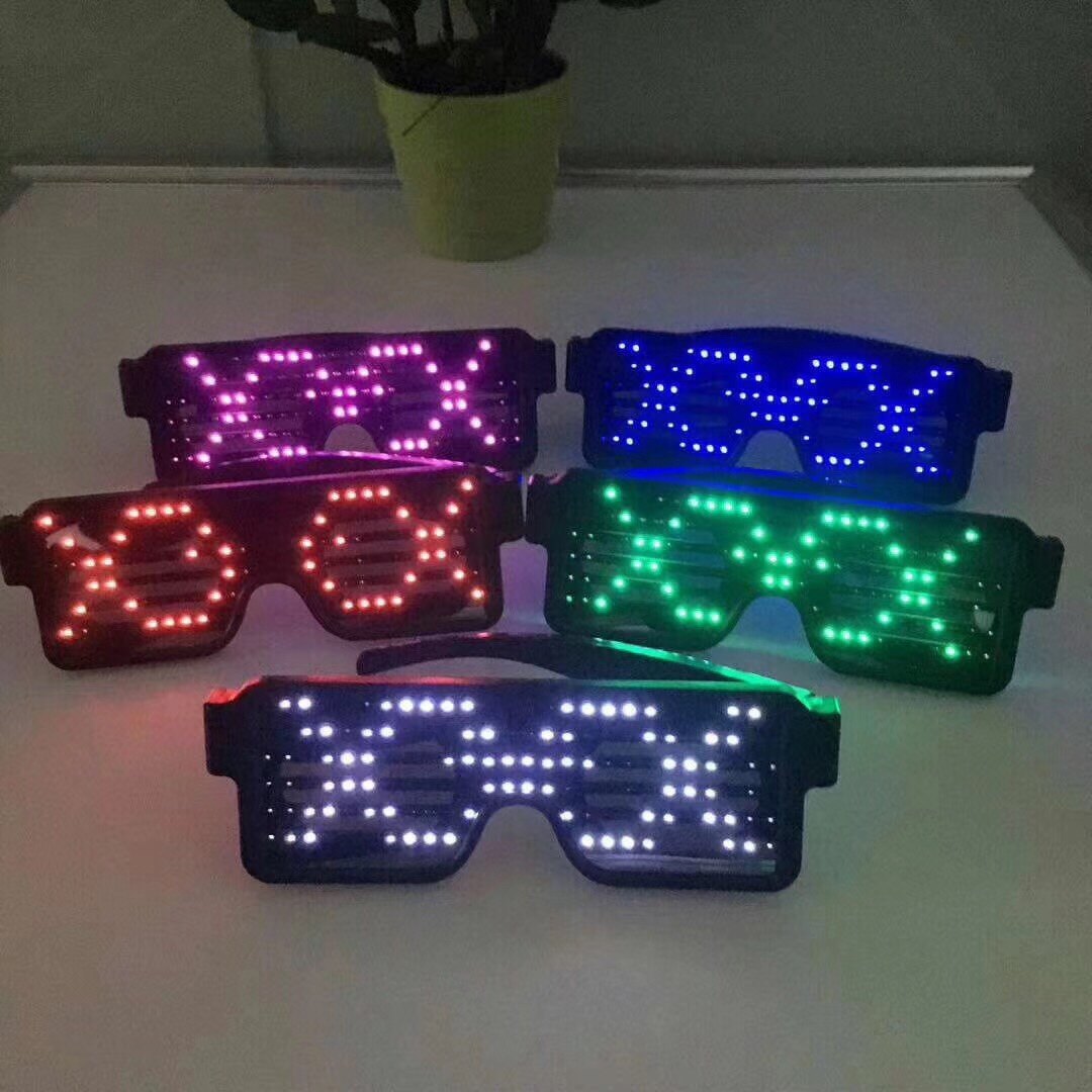 Luminous glasses Bo Di glasses Sunglasses Music Festival Glasses Bar Atmosphere Props Party Atmosphere Group Special Glasses