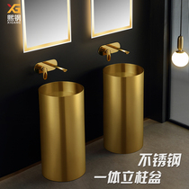 Golden Outdoor Washbasin Wash Basin BASIN INTEGRATED FLOOR-TYPE COURTYARD POST WASHBASIN STAINLESS STEEL COLUMN BASIN