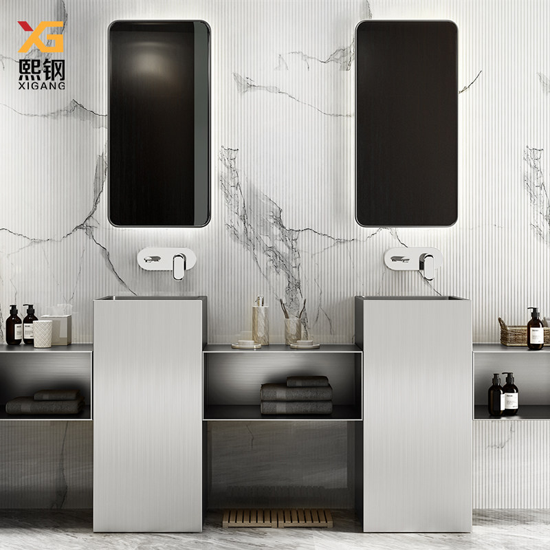 Stainless steel bar square tablet tablet basin-style basin-style wash basin household floor-to-ground wash basin