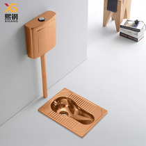 Xi steel 304 stainless steel squatting pan KTV Minjuku Rose gold squatting urinal Bar squat-type squat toilet stool