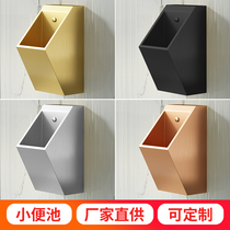 Xi Steel Stainless Steel Light Lavish Rose Gold Bar Small Urinal Hanging Wall Style Mens Small Poop Inductive Urinal