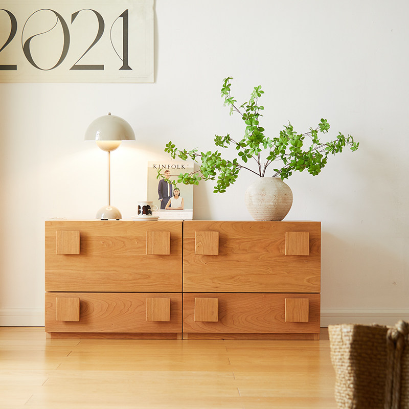 South Wood Nordic Solid Wood Carmen Cabinet Containing Module Cabinet Medieval Furniture Retro TV Cabinet Bed Head Cabinet Composition Cabinet