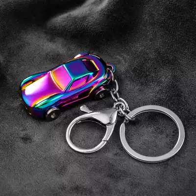 Car keychain with LED light car keychain couple men and women bags cute creative pendant a pair of simple gift ornaments