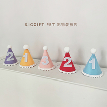 BIGGIFT PET~ins Pet Dog Dog Felt Fertility Hat Headjewelry Senyu Party Cap Take Prop