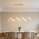 Authentic Dance Cream Modern Minimalist Led Living Room Chandelier Home Geometric Ring-Shaped Bedroom Dining Room Lighting Fixtures