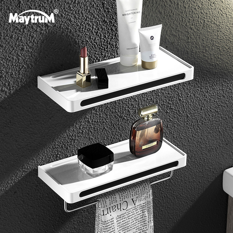 304 Stainless Steel Makeup Room Wash Terrace Shelve Shelf Free wall Wall-mounted Towel Rod shampoo Bathrooms Bathroom Containing shelf