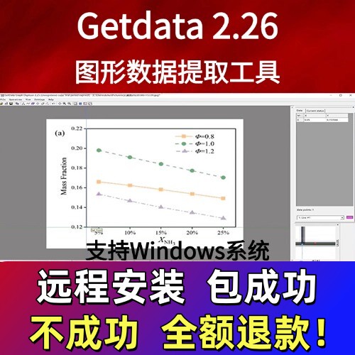 Remote Getdata Software Installation 2.26 Chinese Version Graphic Data Extraction Software for Image Point Extraction for Permanent Use