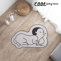  Symbiotic cat litter pad filtration anti-belt out cat litter splash-proof cat litter basin pad rub foot pad large cat pad