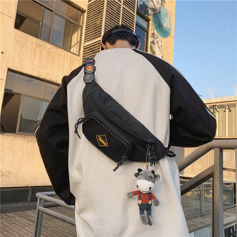Tidal Port Wind Chest Bag Men Fashion Trends Scapegoat Personality Running Skew Satchel Women Street Sports Hip Hop Satchel