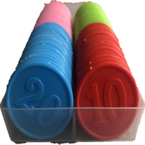 Mahjong chips mahjong tile ruler plastic digital chip coin u-shaped mahjong ruler primary school student points exchange reward coin