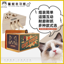 Kitconcave Cat Toy Beats Ground Rat Machine Pet Toy Young Cat Teasing Cat Toy Corrugated Paper With Cardboard Box