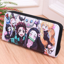 Cartoon Ghosts Edge Zero Wallet Kill Team Charcoal Groom Children Boy Boy Creative Zipper Long Wallet