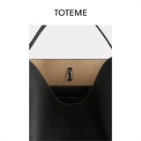 TOTEME Женская черная кожаная сумка-тоут на шнуровке с пряжкой