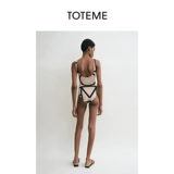 TOTEME Логотип женских коричневых букв, соединенный купальник