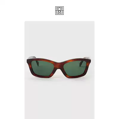 Toteme Women's Brown Border Metal Letter Logo Sunglasses