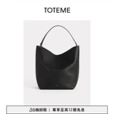 TOTEME Женская черная кожаная сумка-тоут на шнуровке с пряжкой