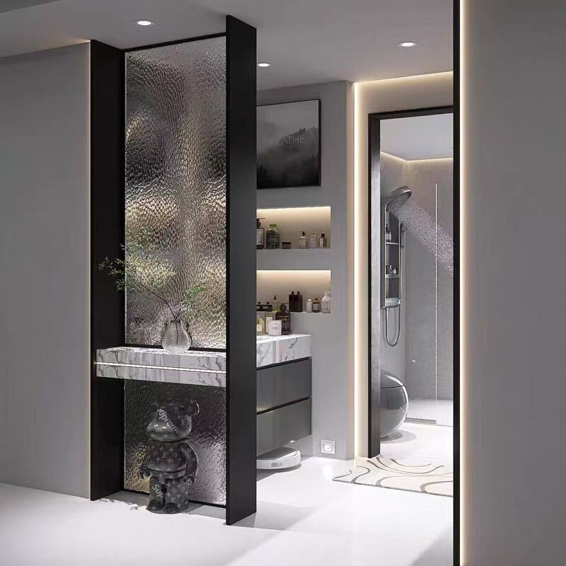 Changhong Art Glass Partition Screen Room Wall Bathroom Half-Wall Water Cube Water Ripple Living Room Entrance Foyer