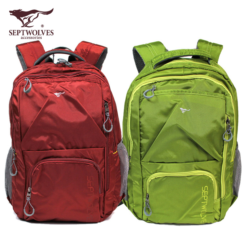 Septwolves backpack Oxford cloth men's travel bag student school bag female campus bag computer bag backpack outdoor bag