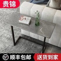 Italian light and luxurious rock plate modern minimalist living-room small tea table sofa edge a few corners a few Nordic rectangular side cabinet tables