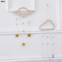 INS Nordic Wind and Cloud Raindrop Planet Wood Chip Pendant Childrens Room Wall Decoration Photography Pendant Ready in Stock