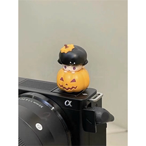Bubble Mart Pumpkin Cute Hot Shoe Cover DIY Homemade Camera Accessories Suitable for Fuji Canon Nikon and Sony