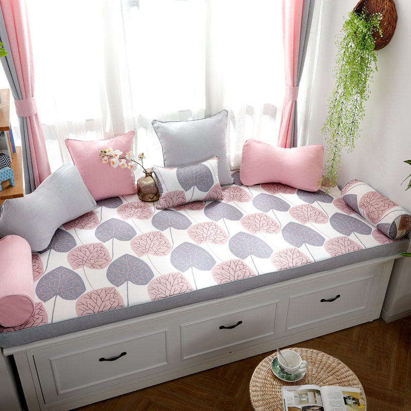 Floating window pad pad is made of pink bedroom modern simple tatami mat sponge pad Nordic balcony cushion
