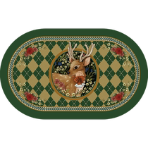 (Christmas Limited) The Wizard of Deer Wilderness American Retro Placemat Coaster Living Room Coffee Table Waterproof and Oilproof Insulated Table Mat
