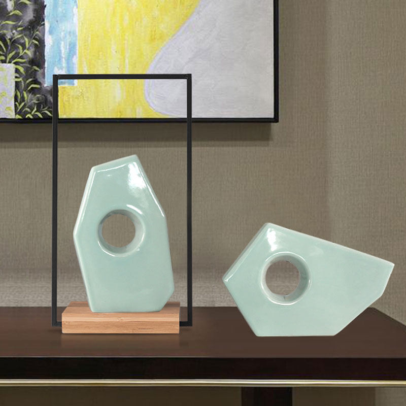 Modern New Chinese Classical Zen ceramic Handicraft Handicrafts Pendulum Boilerplate Room Home Tea Table Soft Decoration Furnishing