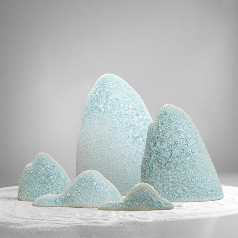 Handmade kiln turned rockery decoration creative ceramic mountain landscape landscaping ceramic living room porch Chinese decoration decoration