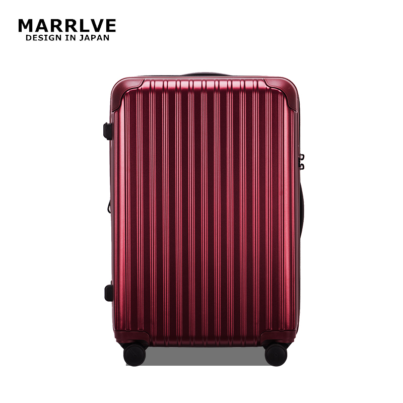 MARRLVE pull-lever box PC universal wheel 2826 inch suitcase 20 don case 24 inch female wedding accompanied by red