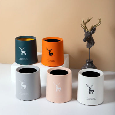 Nordic Desktop Small Trash Can for Home Use, Round Lidless Bin for Living Room, Mini Hidden Trash Bag Waste Paper Basket Nordic Desktop Small Trash Can for Home Use, Round Lidless Bin for Living Room, Mini Hidden Trash Bag Waste Paper Basket