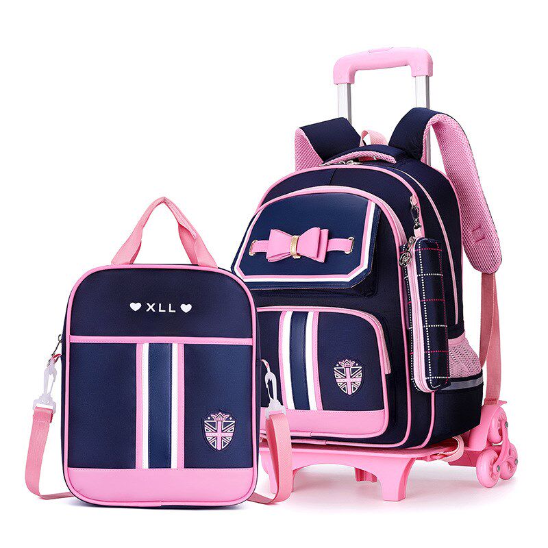 Lalever school children schoolbags children's schoolbags 6-12-year-old girl 1-3-5 grade girl six rounds of climbing stairs
