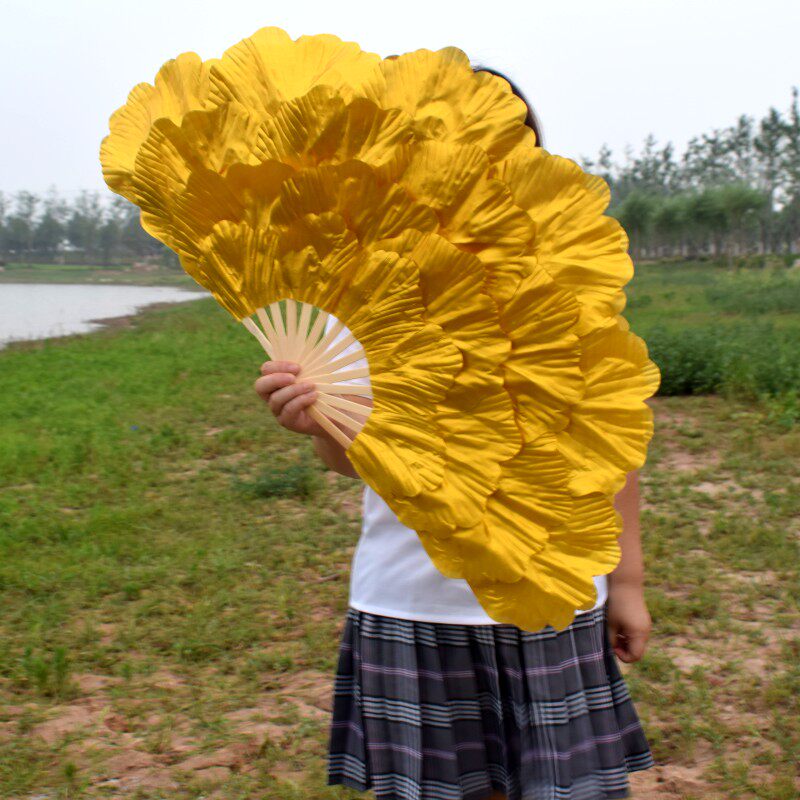 Square dance fan peony flower fan petal fan twist yangko fan opening dance props fan dance fan dance fan