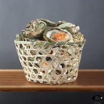 Bamboo chopping pot steamed oyster bamboo compilation basket bamboo compilation bamboo compilation and storage basket bamboo basket bamboo basket home hotel